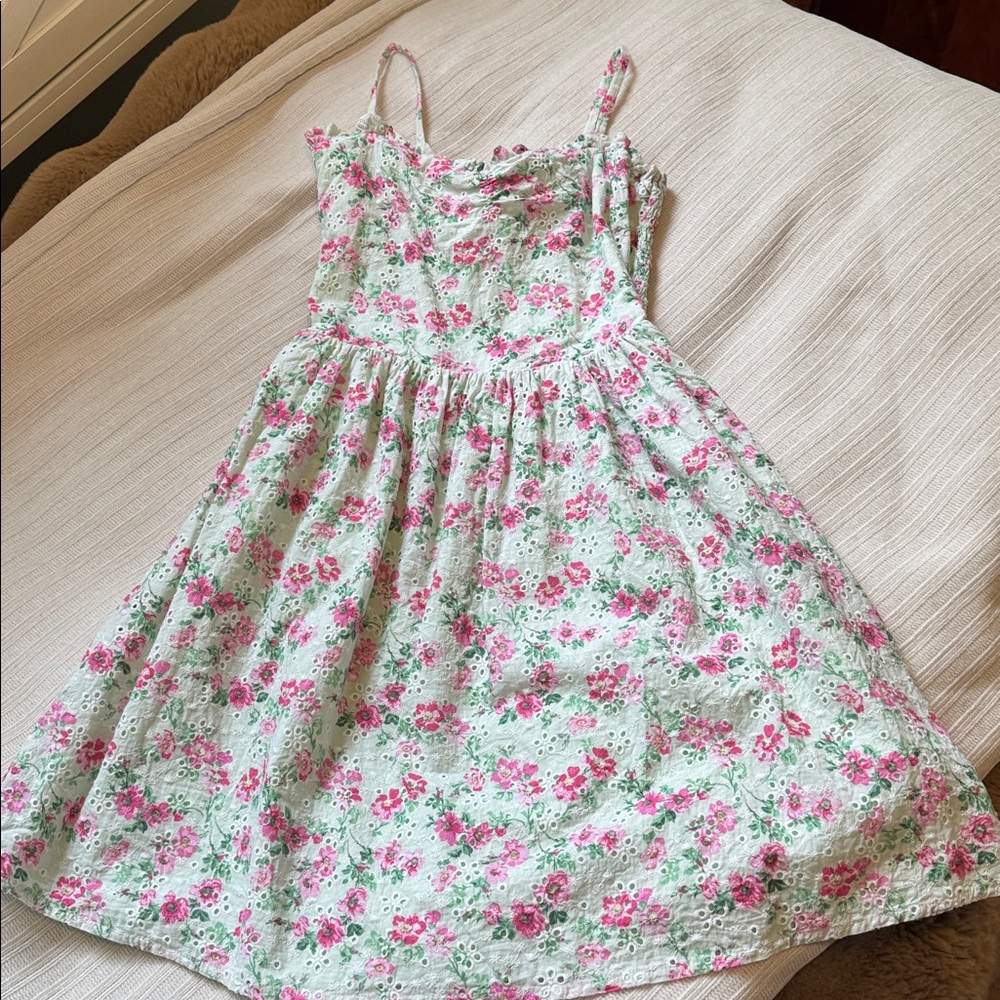 Janie and Jack Floral flower Dress - Pink and Green girls, kids